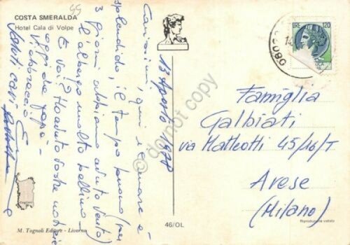 Cartolina Sardegna Costa Smeralda Hotel Cala di Volpe 1978 (Sassari)