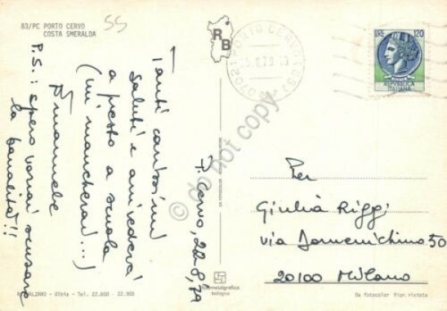 Cartolina Sardegna Costa Smeralda Porto Cervo dal mare 1979 (Sassari) | Immagine Gallery 2