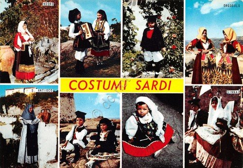 Cartolina Sardegna Costumi abiti tradizionali 1967