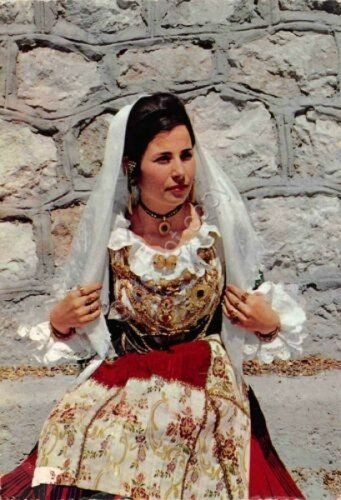 Cartolina Sardegna Costumi Sardi Costume di Pula donna (Cagliari)
