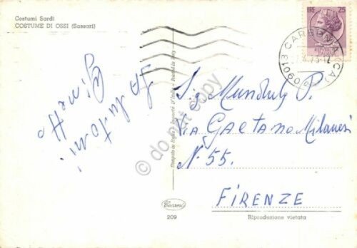 Cartolina Sardegna Costumi Sardi Ossi 1973 (Cagliari) | Immagine Gallery 2