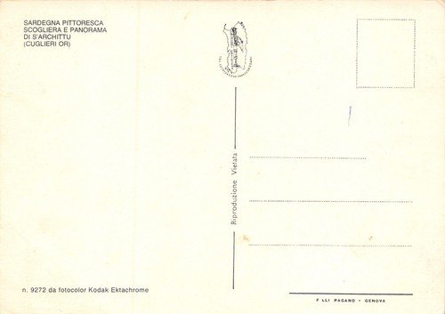 Cartolina Sardegna Cuglieri Oristano S'Archittu Panorama e scogliera | Immagine Gallery 2