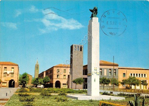 Cartolina Sardegna Fertilia Alghero panorama parziale paese