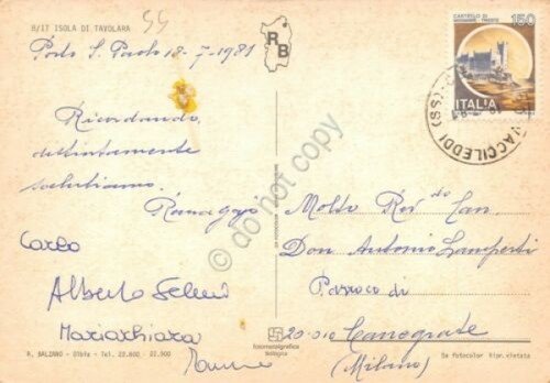 Cartolina Sardegna Isola di Tavolara 1951 | Immagine Gallery 2