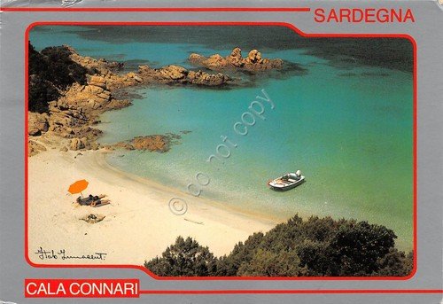Cartolina Sardegna La Maddalena Cala Conneri spiaggia animata | Immagine principale