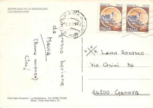 Cartolina Sardegna La Maddalena Club Mediterranee (Sassari)