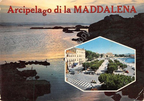 Cartolina Sardegna La Maddalena doppia veduta 1974 (Sassari) | Immagine principale