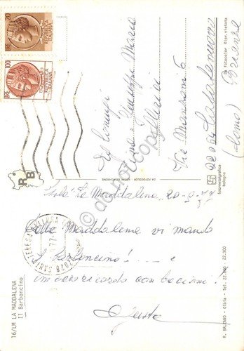 Cartolina Sardegna La Maddalena Il Barboncino 1972 (Sassari)