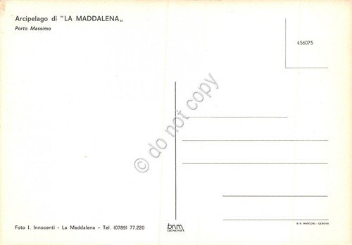 Cartolina Sardegna La Maddalena Porto Massimo barche animata