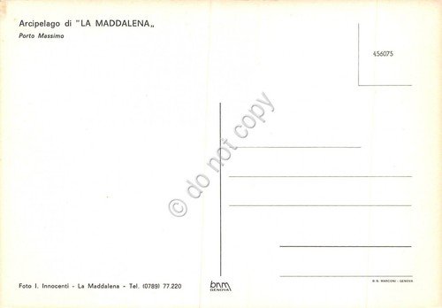 Cartolina Sardegna La Maddalena Porto Massimo barche animata