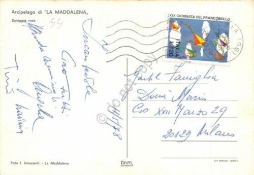 Cartolina Sardegna La Maddalena Spiaggia Rosa 1978 (Sassari) | Immagine Gallery 2