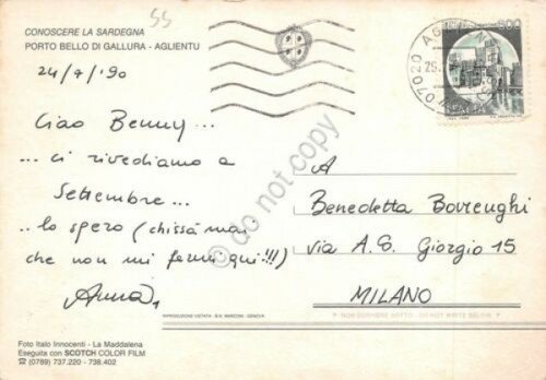 Cartolina Sardegna Porto Bello di Gallura Aglientu vedute 1990 (Sassari)