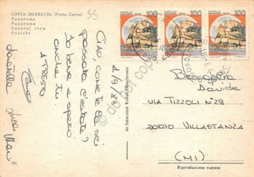 Cartolina Sardegna Porto Cervo scorcio panoramico del mare dal paese … | Immagine Gallery 2