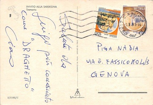 Cartolina Sardegna S. Antioco ( timbro Postale) tramonto barche 1983 … | Immagine Gallery 2