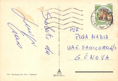 Cartolina Sardegna S. Antioco Vedutine Costumi tradizionali 1983 (Cagliari) | Immagine Gallery 2