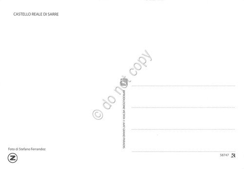 Cartolina Sarre castello Reale anni '70 | Immagine Gallery 2