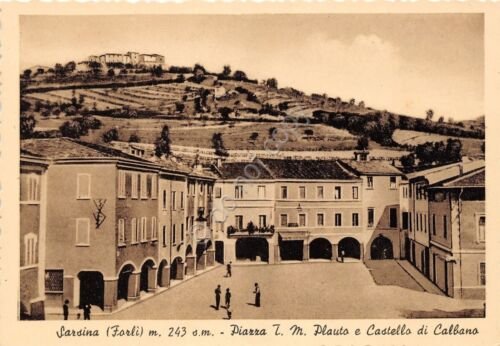 Cartolina Sarsina - Piazza Plauto - animata - NVG (Forl)