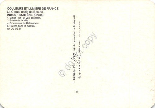 Cartolina Sartene processione Catenacciu e vedute varie anni '80 | Immagine Gallery 2