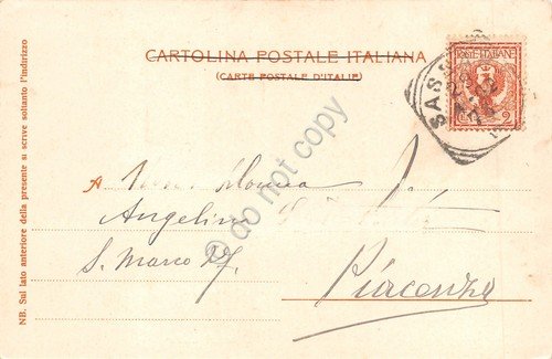 Cartolina Sassari Ospedale Civile 1900 circa danneggiata | Immagine Gallery 2