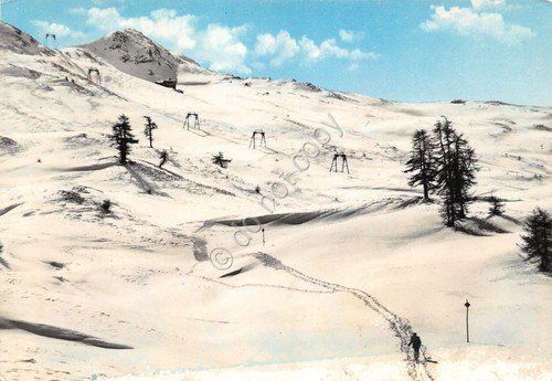 Cartolina Sauze D'Oulx campi di sci al Triplex 1962 | Immagine principale