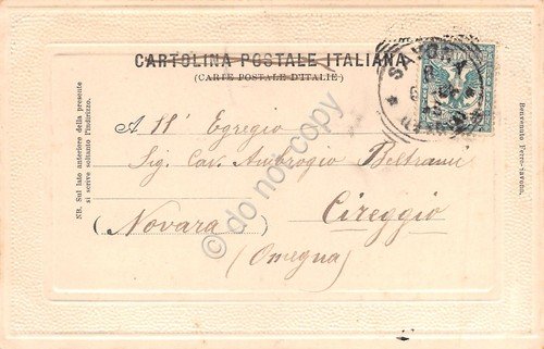 Cartolina Savona Chiesa del Santuario bordo rilievo Sacerdote Mansuelli 1900 …