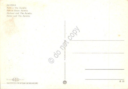 Cartolina Savona porto e Via Aurelia | Immagine Gallery 2