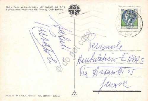 Cartolina Scalea vedute varie e mappa anni '70 | Immagine Gallery 2