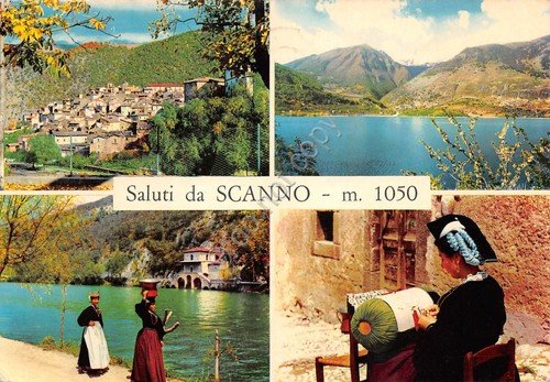 Cartolina Scanno vedute animata 1975 abiti tradizionali (L'Aquila) | Immagine principale