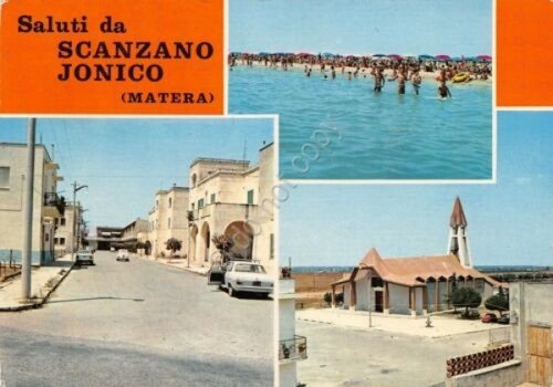 Cartolina Scanzano Jonico Matera vedute 1974