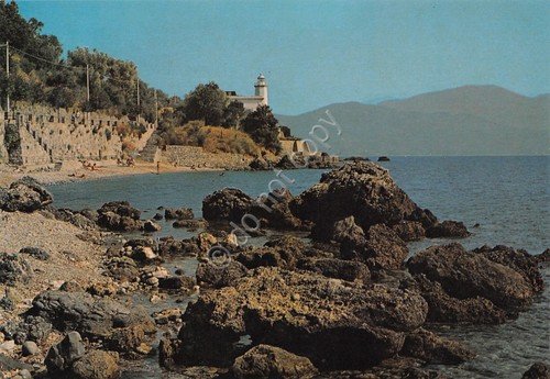 Cartolina Scario Il Faro Scogliera spiaggia anni '80 | Immagine principale
