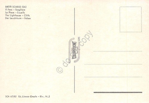 Cartolina Scario Il Faro Scogliera spiaggia anni '80 | Immagine Gallery 2