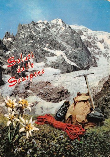 Cartolina Scarpone Montagna con scarponi picozza corde zaino | Immagine Gallery 1