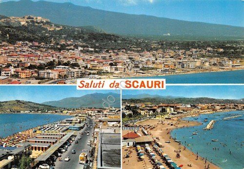 Cartolina Scauri vedute varie e lungomare | Immagine principale