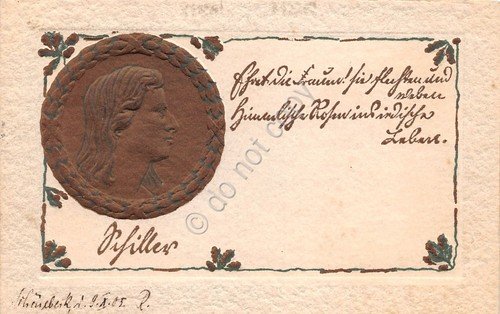 Cartolina Schiller in rilievo 1905