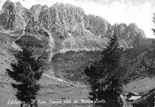 Cartolina Schilpario Pizzo Camino visto da Malga Epolo 1955 (Bergamo) | Immagine principale