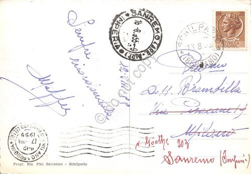 Cartolina Schilpario Pizzo Camino visto da Malga Epolo 1955 (Bergamo) | Immagine Gallery 2