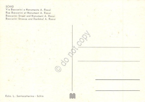 Cartolina Schio Via Baccarini strada bivio auto anni '80 | Immagine Gallery 2