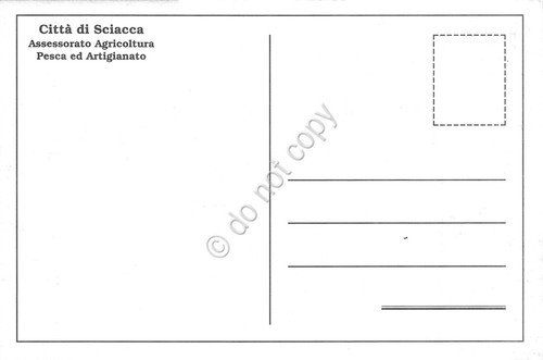 Cartolina Sciacca vedute città e parte grafica illustrata | Immagine Gallery 2