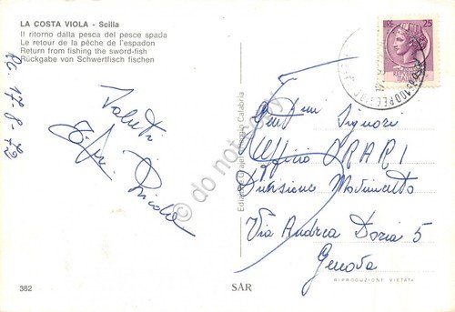 Cartolina Scilla Costa Viola ritorno dalla pesca del pesce spada … | Immagine Gallery 2