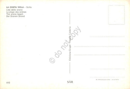 Cartolina Scilla Lido delle Sirene pescatore barca ED SAR | Immagine Gallery 2