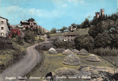 Cartolina Scoffera Località Tercesi e Castelli 1958 | Immagine principale