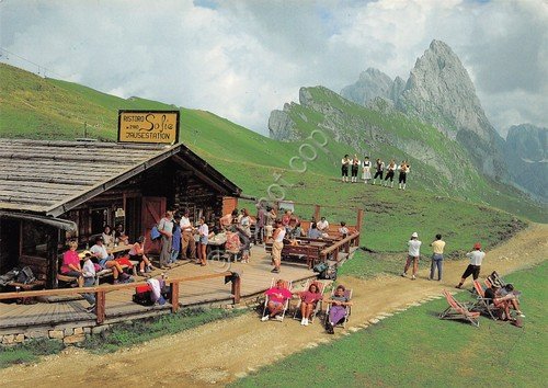 Cartolina Seceda St. Ulrich Bolzano Punto di Ristoro Sofie animata | Immagine principale