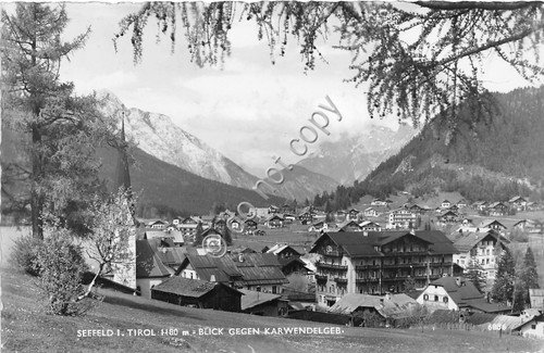 Cartolina Seefeld Tirol Blick gegen Karwendelgeb | Immagine principale