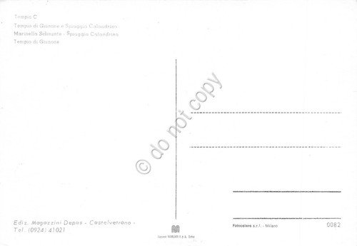 Cartolina Selinunte vedute varie e spiaggia (Trapani)
