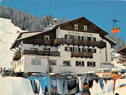 Cartolina Selva Val Gardena Pensione Freina Funivia | Immagine principale