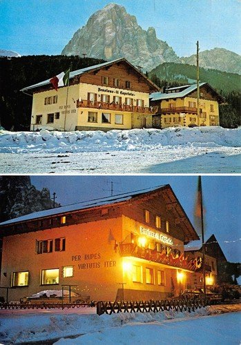 Cartolina Selva Valgardena Pensione Il Capriolo Vedutine 1974 | Immagine principale