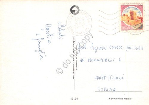 Cartolina Selva Wolkenstein vedute varie funivia panorama festa tradizionale '83 | Immagine Gallery 2