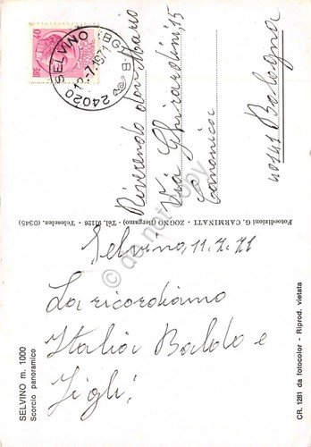 Cartolina Selvino Panorama parziale 1971 (Bergamo) | Immagine Gallery 2