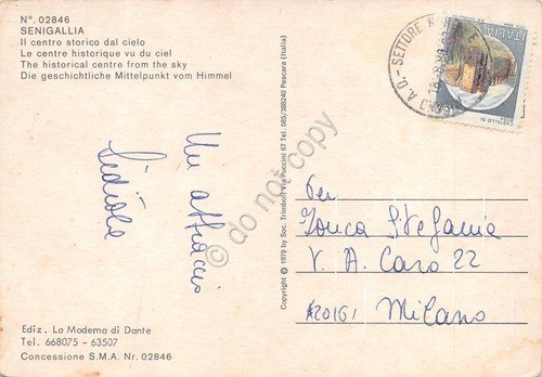 Cartolina Senigallia Centro storico panorama aereo 1989 | Immagine Gallery 2