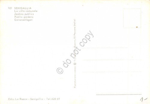 Cartolina Senigallia Villa Comunale giardini animata | Immagine Gallery 2